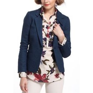 Anthropologie navy blazer
